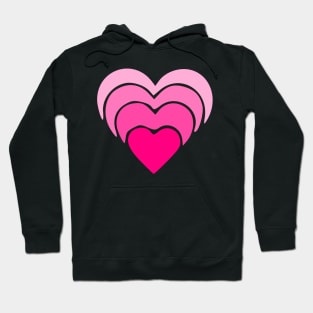 pink heart pattern Hoodie